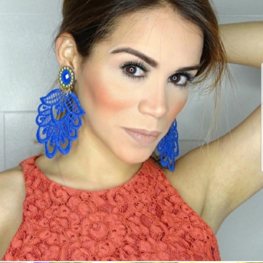 Blue Chandelier Earrings